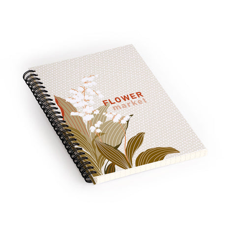 DESIGN d´annick Flowers market lily of the valley Spiral Notebook