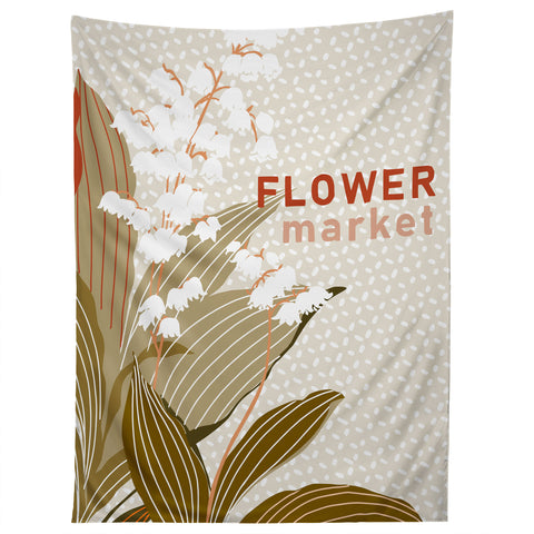 DESIGN d´annick Flowers market lily of the valley Tapestry