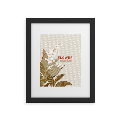 DESIGN d´annick Flowers market lily of the valley Framed Art Print