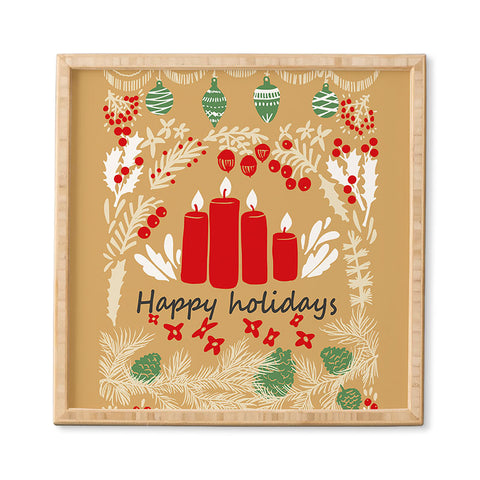 DESIGN d´annick happy holidays christmas greetings Framed Wall Art