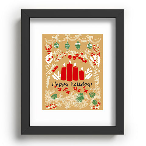 DESIGN d´annick happy holidays christmas greetings Recessed Framing Rectangle
