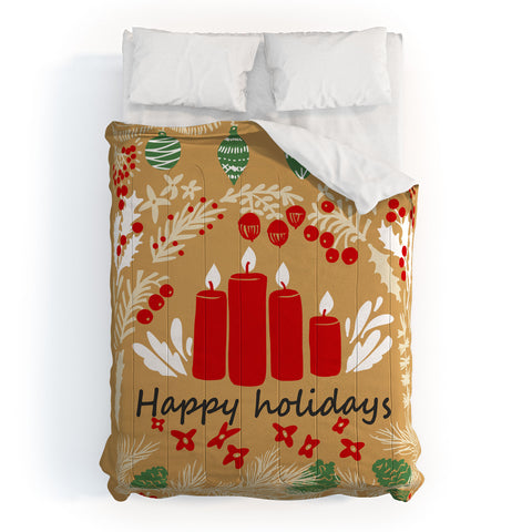 DESIGN d´annick happy holidays christmas greetings Comforter