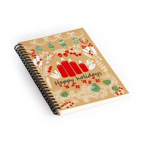 DESIGN d´annick happy holidays christmas greetings Spiral Notebook