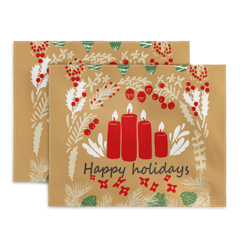 DESIGN d´annick happy holidays christmas greetings Placemat
