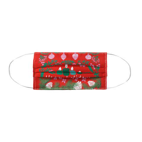 DESIGN d´annick happy holidays greetings folk Face Mask