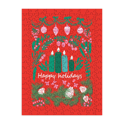 DESIGN d´annick happy holidays greetings folk Puzzle