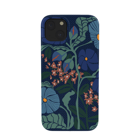 DESIGN d´annick Klimt flower dark blue Phone Case