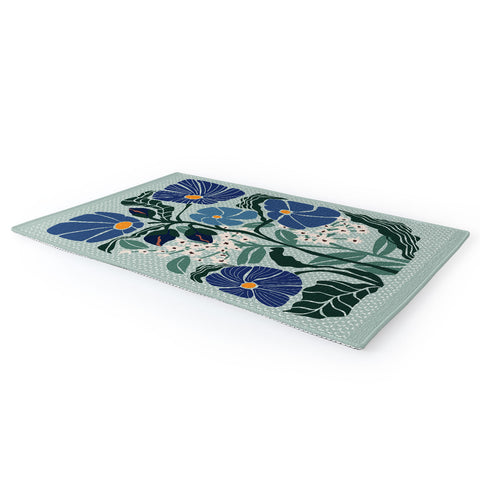 DESIGN d´annick Klimt flowers light blue Area Rug