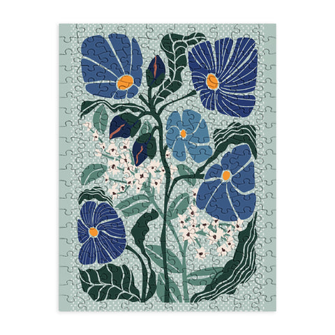 DESIGN d´annick Klimt flowers light blue Puzzle