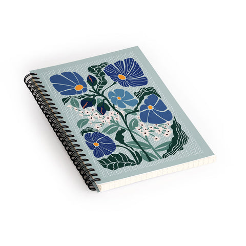 DESIGN d´annick Klimt flowers light blue Spiral Notebook