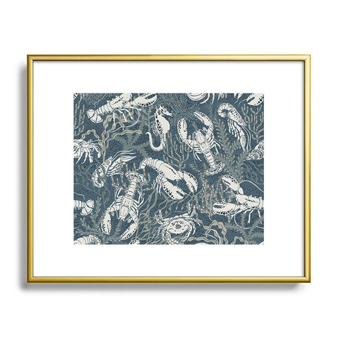 DESIGN d´annick Lobster and friends Metal Framed Art Print
