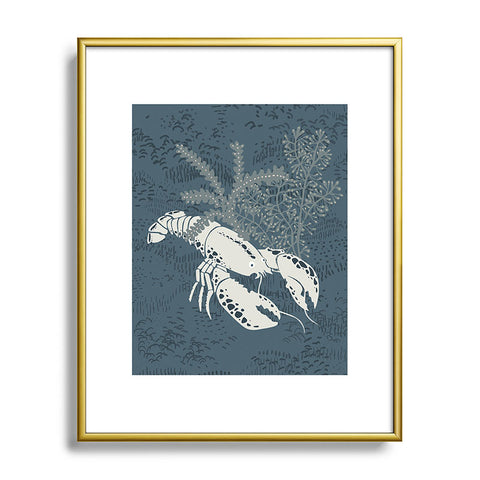 DESIGN d´annick Lobster II Metal Framed Art Print