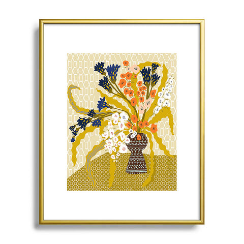 DESIGN d´annick Matisse Flower Vase modern Ill Metal Framed Art Print