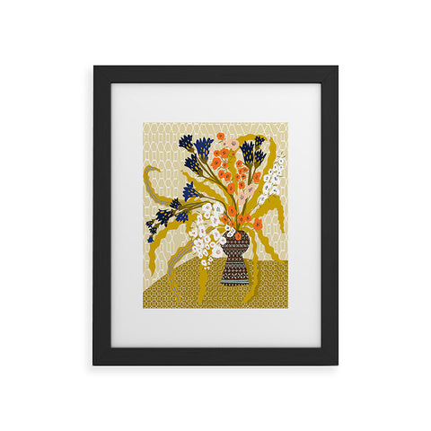 DESIGN d´annick Matisse Flower Vase modern Ill Framed Art Print