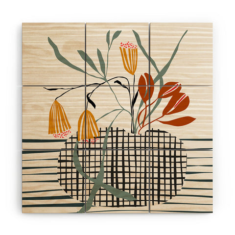 DESIGN d´annick midcentury plant pot Wood Wall Mural