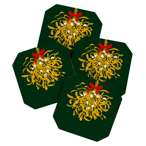 DESIGN d´annick Mistletoe for Christmas Coaster Set