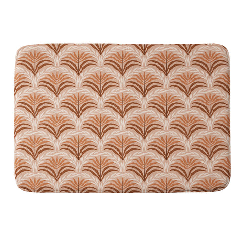 DESIGN d´annick Palm leaves arch pattern rust Memory Foam Bath Mat