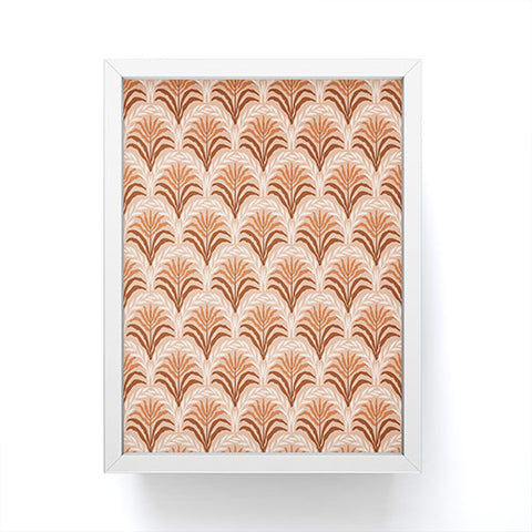 DESIGN d´annick Palm leaves arch pattern rust Framed Mini Art Print