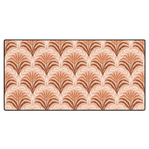 DESIGN d´annick Palm leaves arch pattern rust Desk Mat