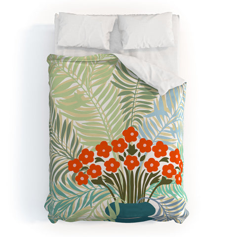 DESIGN d´annick Palm tree leaf Bouquet Duvet Cover