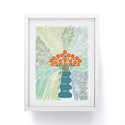 DESIGN d´annick Palm tree leaf Bouquet Framed Mini Art Print