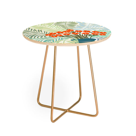 DESIGN d´annick Palm tree leaf Bouquet Round Side Table