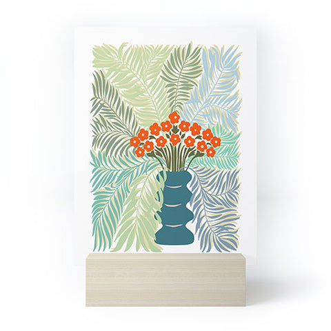DESIGN d´annick Palm tree leaf Bouquet Mini Art Print