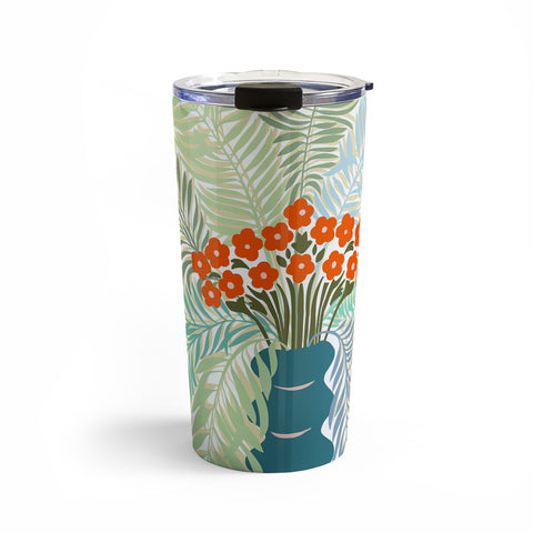 DESIGN d´annick Palm tree leaf Bouquet Travel Mug