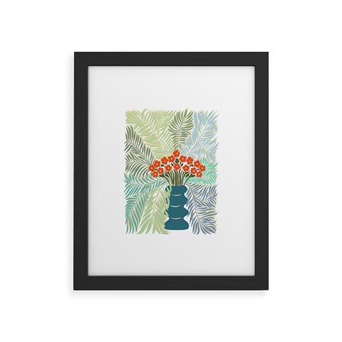 DESIGN d´annick Palm tree leaf Bouquet Framed Art Print