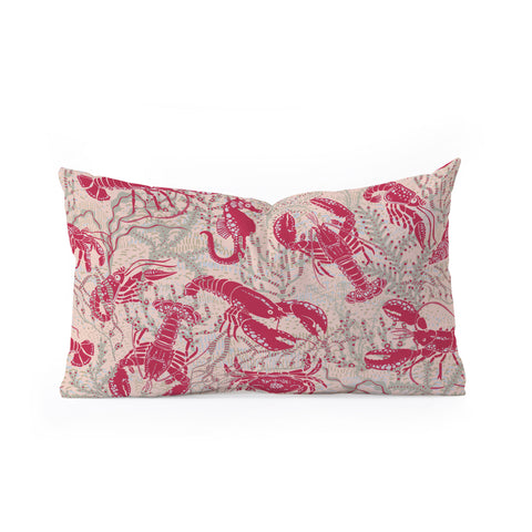 DESIGN d´annick Red Lobster Viva Magenta Oblong Throw Pillow
