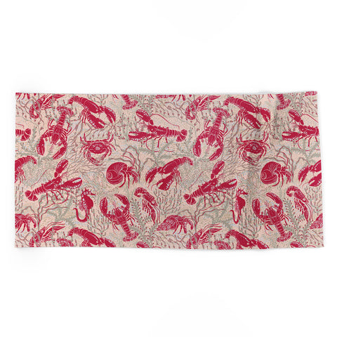 DESIGN d´annick Red Lobster Viva Magenta Beach Towel