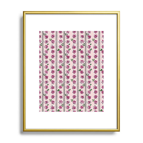 DESIGN d´annick romantic rose pattern sweet Metal Framed Art Print