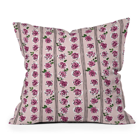DESIGN d´annick romantic rose pattern sweet Throw Pillow