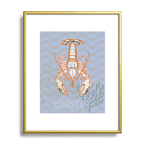 DESIGN d´annick Sea life lobster Neptunes joy Metal Framed Art Print