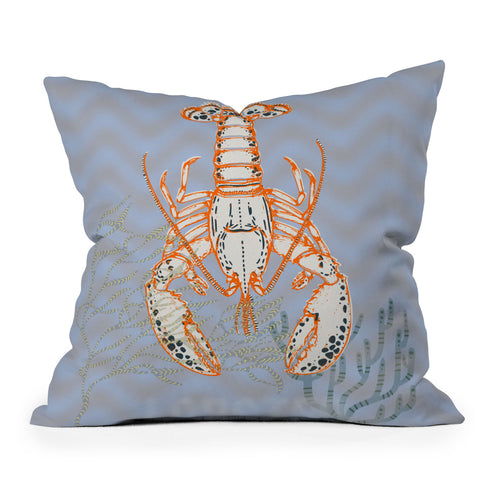 DESIGN d´annick Sea life lobster Neptunes joy Outdoor Throw Pillow