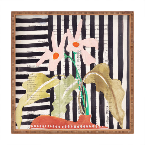 DESIGN d´annick still life with a vase modern Square Tray
