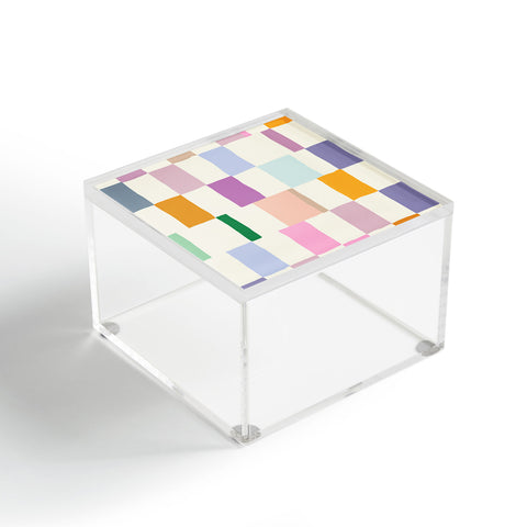 DESIGN d´annick Summer check hand drawn Acrylic Box