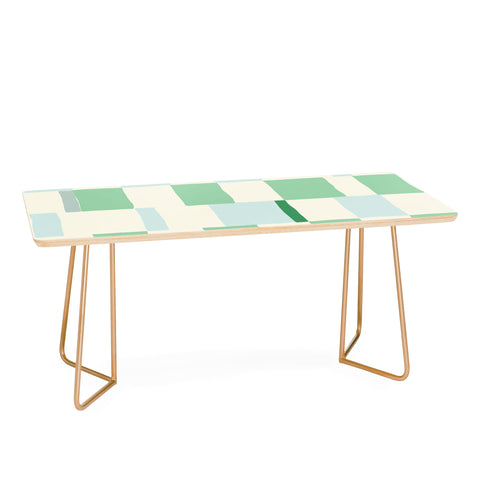 DESIGN d´annick Summer check hand drawn mint Coffee Table