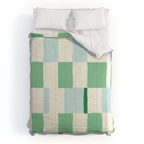 DESIGN d´annick Summer check hand drawn mint Comforter