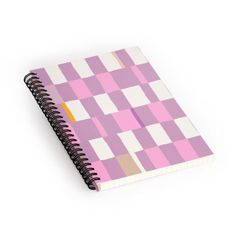 DESIGN d´annick Summer check hand drawn purple Spiral Notebook