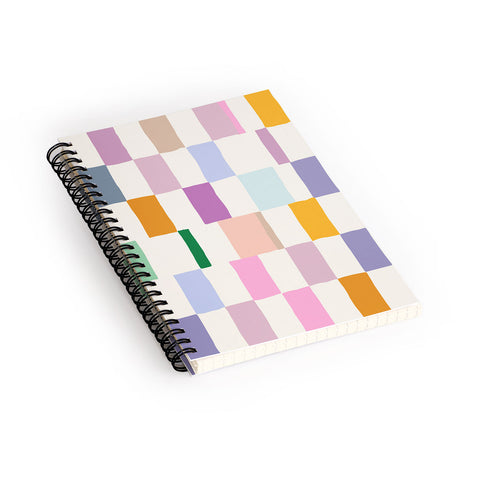 DESIGN d´annick Summer check hand drawn Spiral Notebook