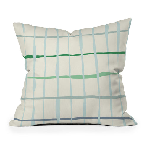 DESIGN d´annick Summer lines mint Throw Pillow