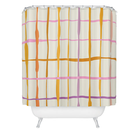 DESIGN d´annick Summer lines orange Shower Curtain
