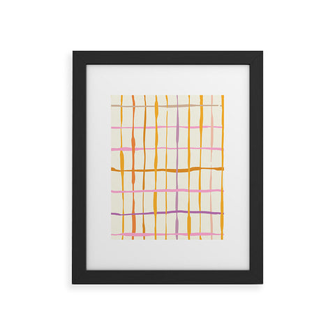 DESIGN d´annick Summer lines orange Framed Art Print