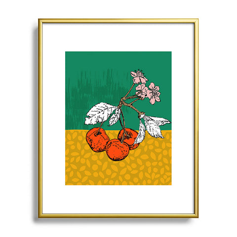 DESIGN d´annick Super fruits Cherry Metal Framed Art Print