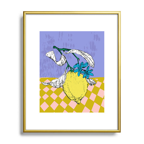 DESIGN d´annick Super fruits Lemon Metal Framed Art Print
