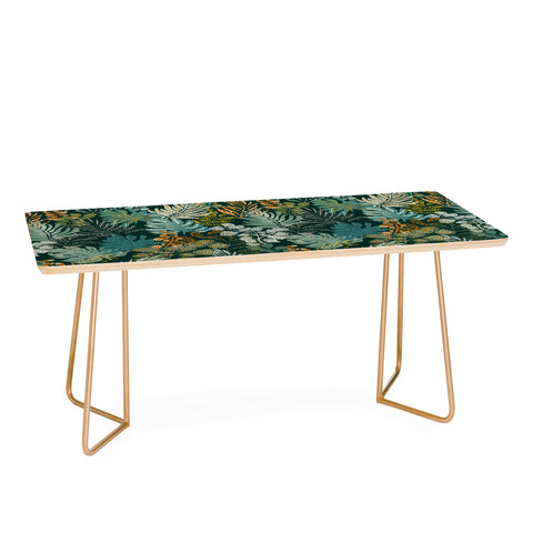 DESIGN d´annick tropical night emerald leaves Coffee Table