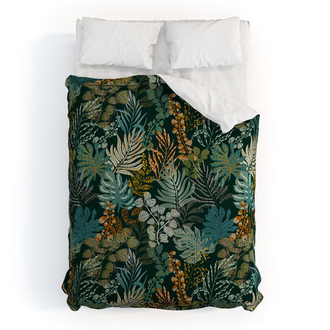 DESIGN d´annick tropical night emerald leaves Comforter