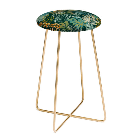 DESIGN d´annick tropical night emerald leaves Counter Stool