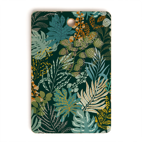 DESIGN d´annick tropical night emerald leaves Cutting Board Rectangle